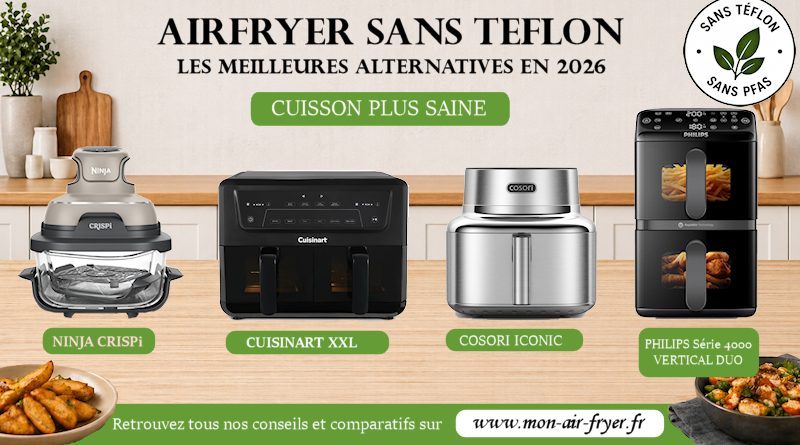 Les Meilleurs Airfryers sans Téflon (PTFE / PFAS) en 2026