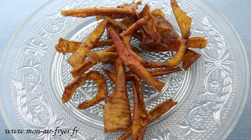 Chips d&rsquo;épluchures de pommes à l&rsquo;airfryer