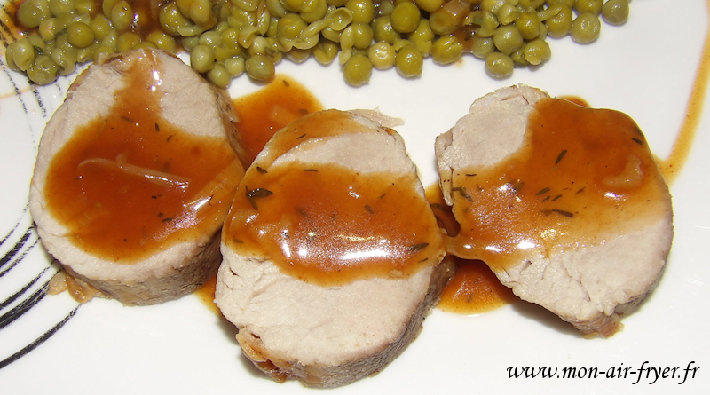 Filet mignon de porc à l’airfryer sauce au vin blanc