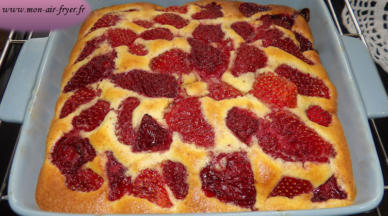 Gâteau aux fraises et amandes à l&rsquo;Airfryer