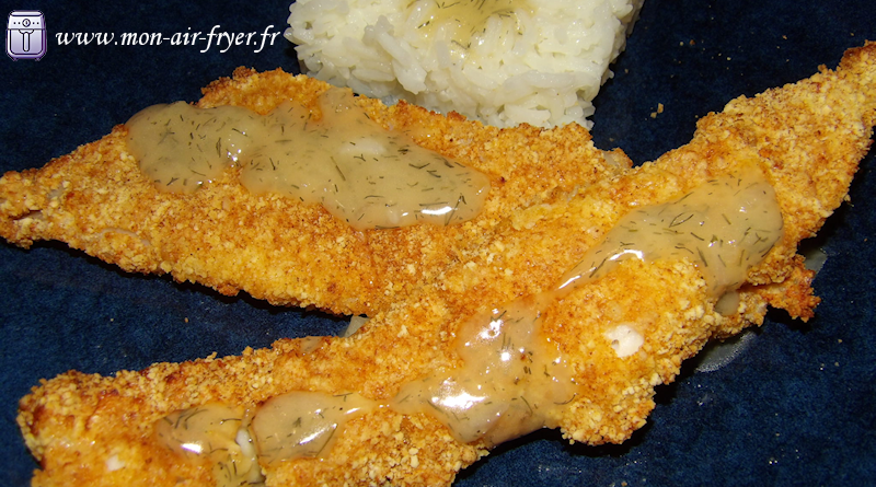 Filets d&rsquo;aiglefin panés à l&rsquo;airfryer et sauce citron