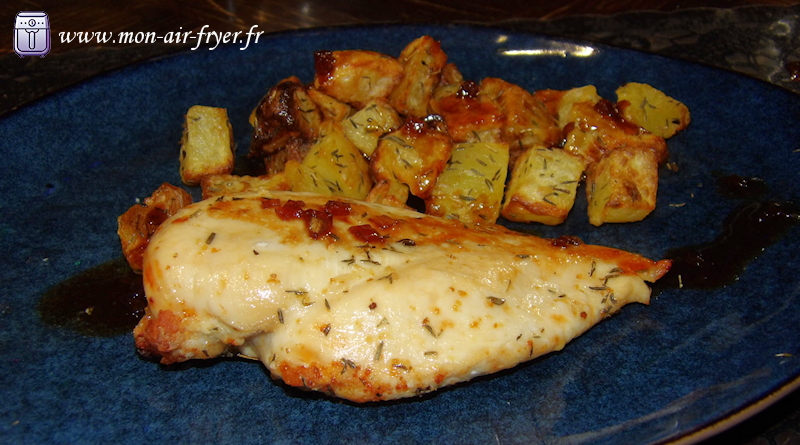 Filets de poulet sauce balsamique et miel à l&rsquo;airfryer